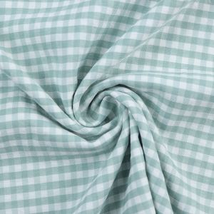 Gingham Check Fabric 5 Green 145cm - £2.99 Per Metre