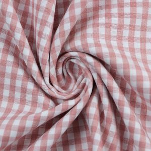 Gingham Check Fabric 6 Pink 145cm - £2.99 Per Metre