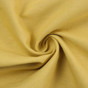 Plain Cotton Linen Fabric  37 Ochre 135cm - £3.35 Per Metre