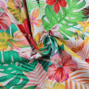 Jungle Cotton Poplin Fabric 8071-2 Multi 145cm - £2.75 Per Metre