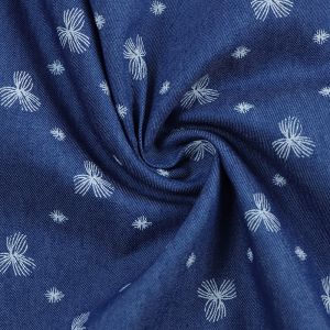 Harvest Chambray Fabric BC036-3 Mid Blue 145cm - £3.95 Per Metre