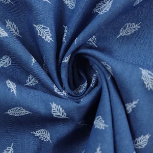 Feather Chambray Fabric BC55-2 Light Blue 145cm - £3.95 Per Metre