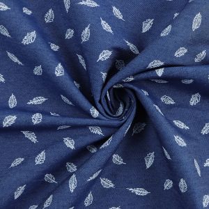 Feather Chambray Fabric BC55-3 Mid Blue 145cm - £3.95 Per Metre