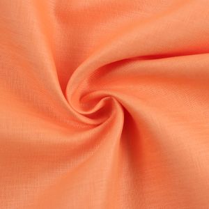 Plain 14s Linen Fabric 33 Tangerine 138cm - £6.75 Per Metre