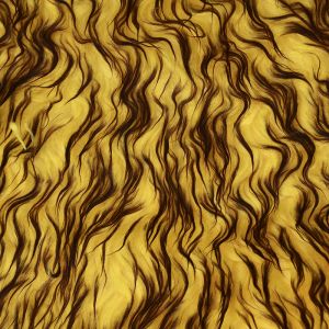 Colour Tip Faux Fur Fabric Design 11 Yellow Brown 150cm - £6.99 Per Metre