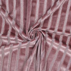 Kesheng A4 Tissu Velours Côtelé Embossed Stripes Velvet Fabric Bordeaux 